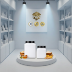 White Square Jars